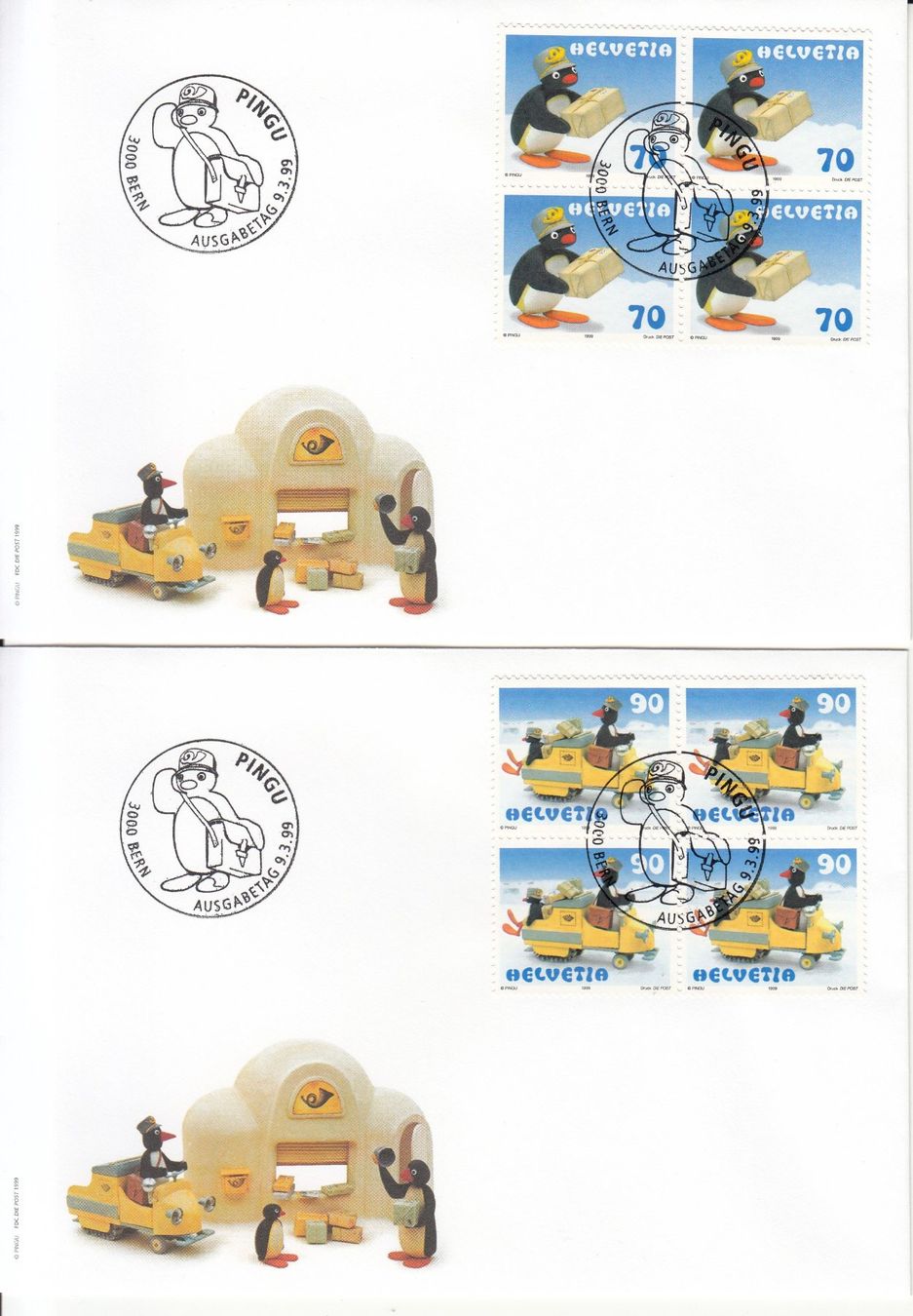 Tutti i francobolli: SBK 964 - 965 im 4er-Block FDC – Usato da Bürglen TG venduto da StampGraf