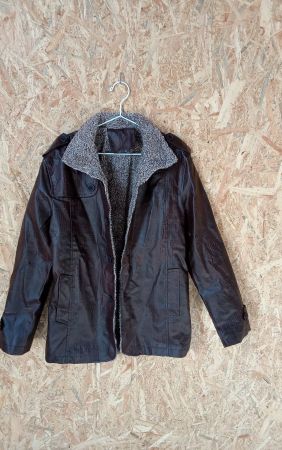 Herren Jacke braun, warmer Kragen,  ca. L, Neuwertig