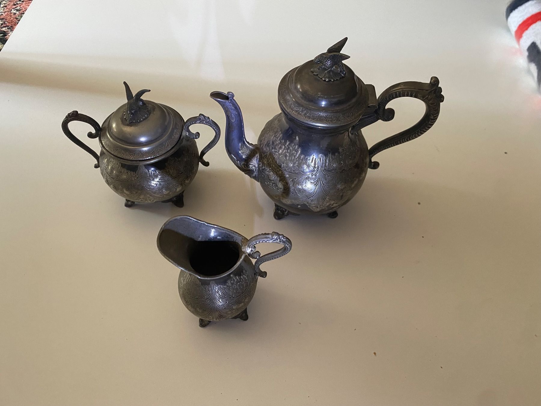 Set di piatti: Antiker Silber-Service, Kanne, silber – Usato da Zürich venduto da 888simon888 2