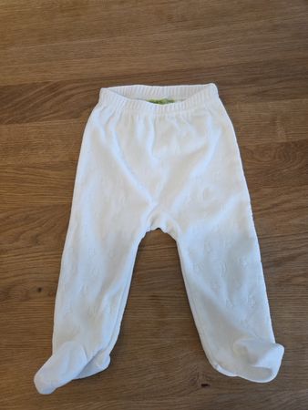 Baby Hose mit Füssen, Gr. 68, Pyjamahose, Frottee, Babyhose