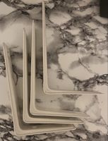 4x Wandregal Halterungen Weiss Metall 20cm Schwerlast NEU 58