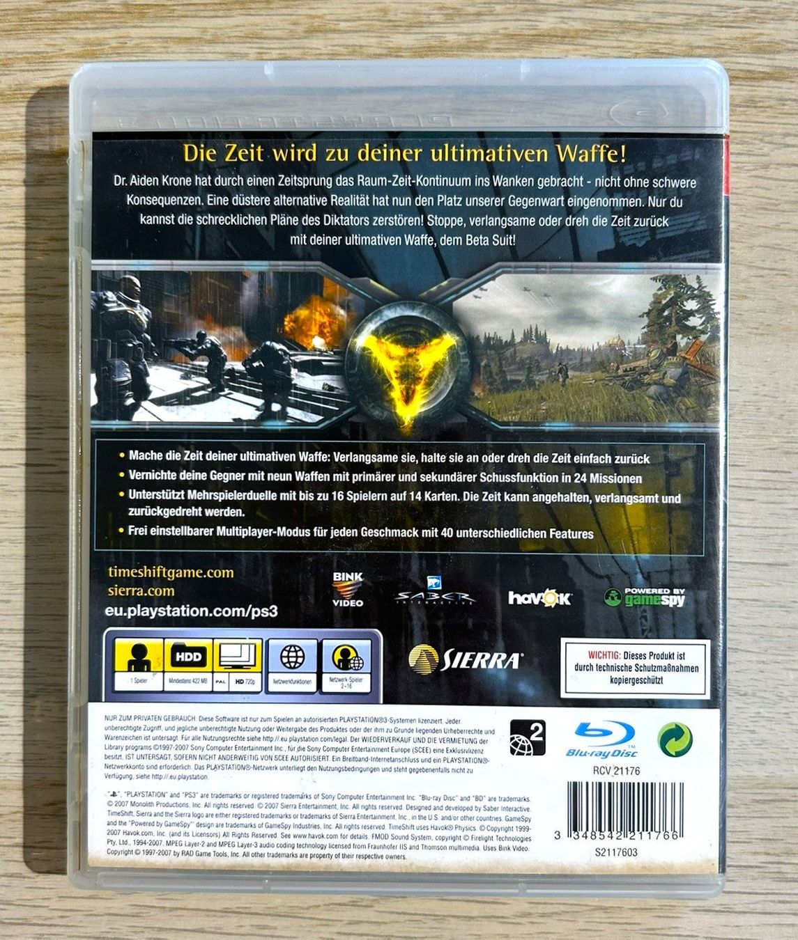 Sony Spiele: TimeShift PS3 – Gebraucht aus St. Gallen von Alpine.Arcade 1