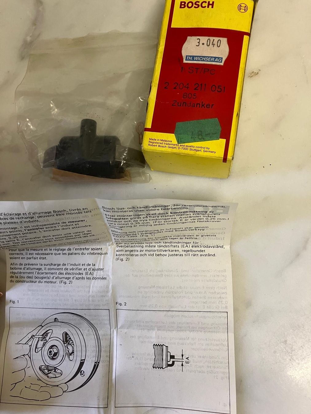 Parti ricambio per ciclomotori: Zündanker Bosch, originalverpackt, NOS – Usato da Regensdorf venduto da 7ws8 3