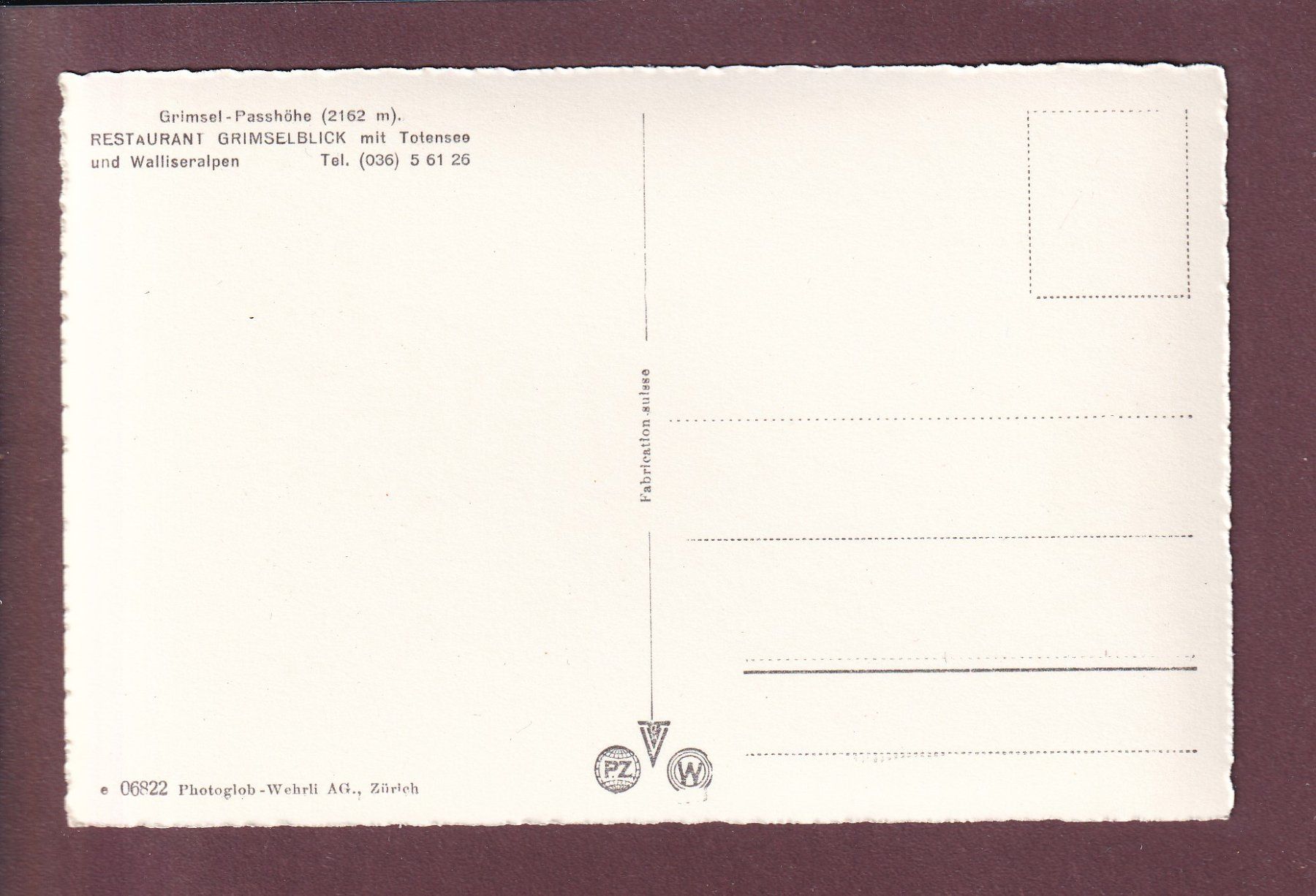 Cartes postales: GRIMSEL-PASSHÖHE - Auto – D'occasion à Pully par nicecards 1