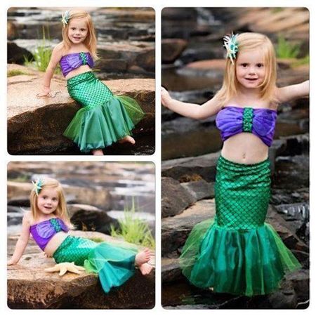 MEERJUNGFRAU KLEID - KOSTÜM  - 90-130cm - MERMAID
