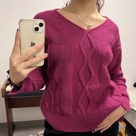 Pullover in Rosa/Purpur – Wie neu, ohne Gebrauchsspuren