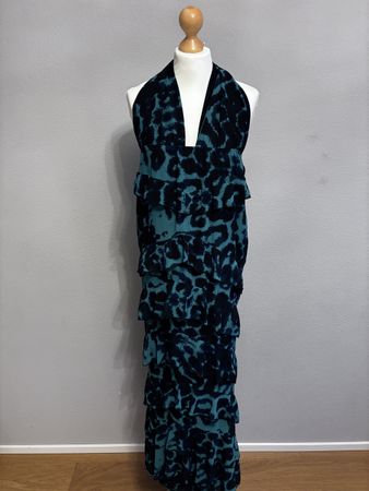 Abendkleid Neckholder Rüschen
