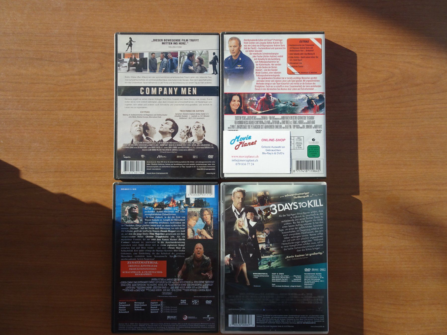 Tutti i DVDs: Kevin Costner Filme – Usato da Schenkon venduto da Movieplanet 2