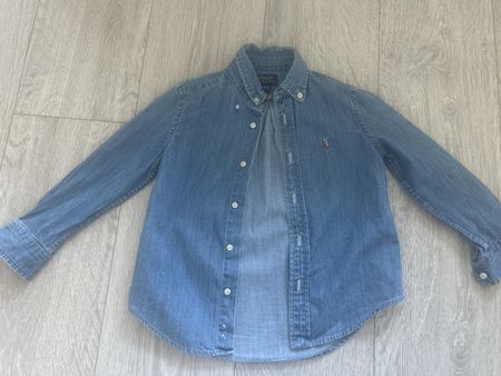 Hemd Polo Ralph Lauren Jeansstoff blau Grösse 110 4T