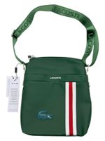 Sac bandoulière Lacoste vert rayé état occasion. Neuf