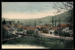 AK Zollbrück, Gesamtansicht mit Bahnhof