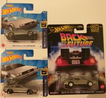 Hot Wheels Back to the Future DeLorean 3er Set