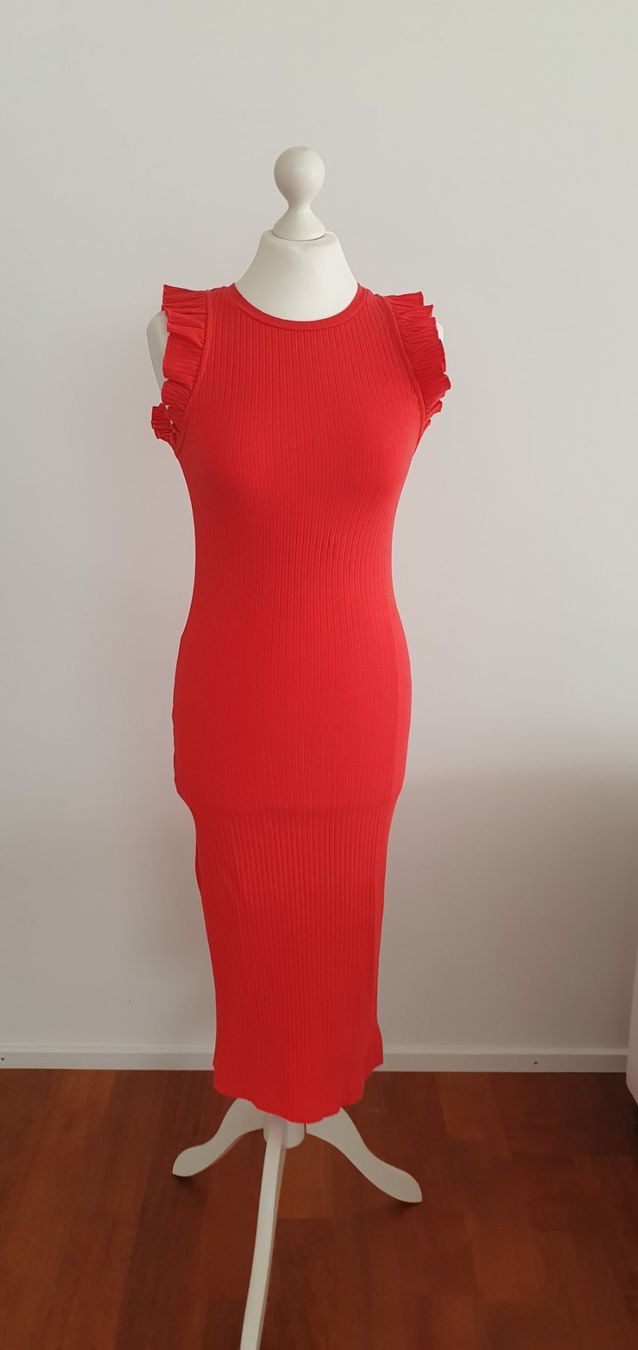 Mango Vestiti: Maxikleid korallenrot Gr 34, Baumwolle – Usato da Stansstad venduto da InStyle8 3