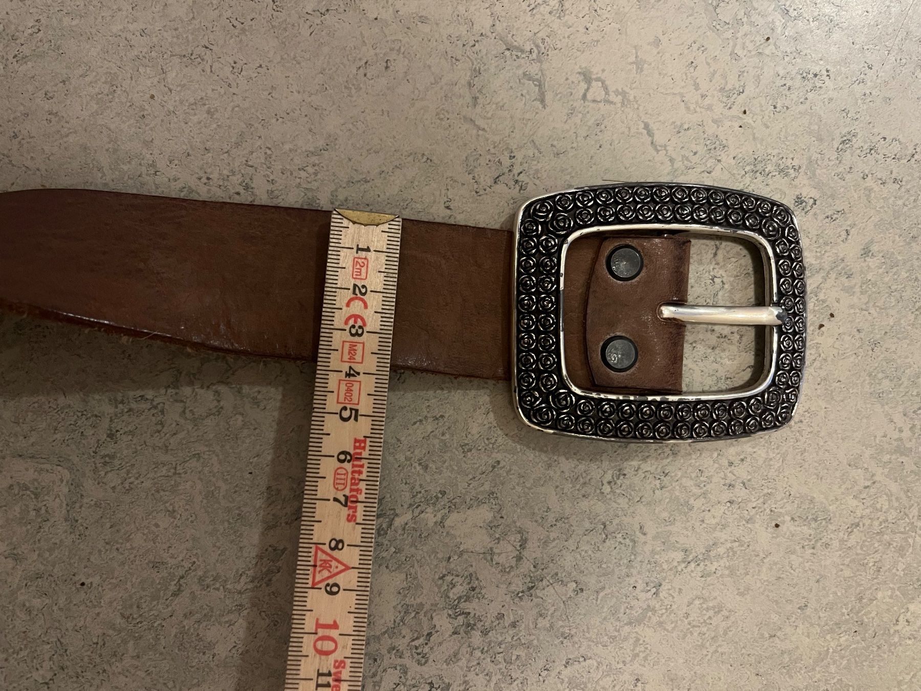 Gürtel: Brauner Vintage-Ledergürtel, 105 cm lang – Gebraucht aus Thalheim von karmabis_ 5