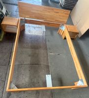 Doppelbett-Rahmen Hasena, holzfarben, beige, 230cm x