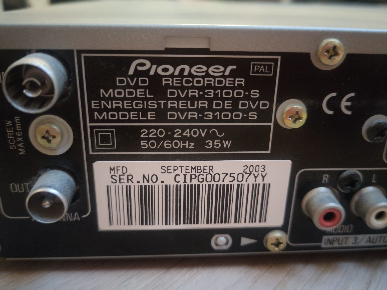 Pioneer Registratori: Pioneer DVD Recorder DVR-3100, inkl. Aufnahmefunktion – Usato da Zürich venduto da her_yqt7 5