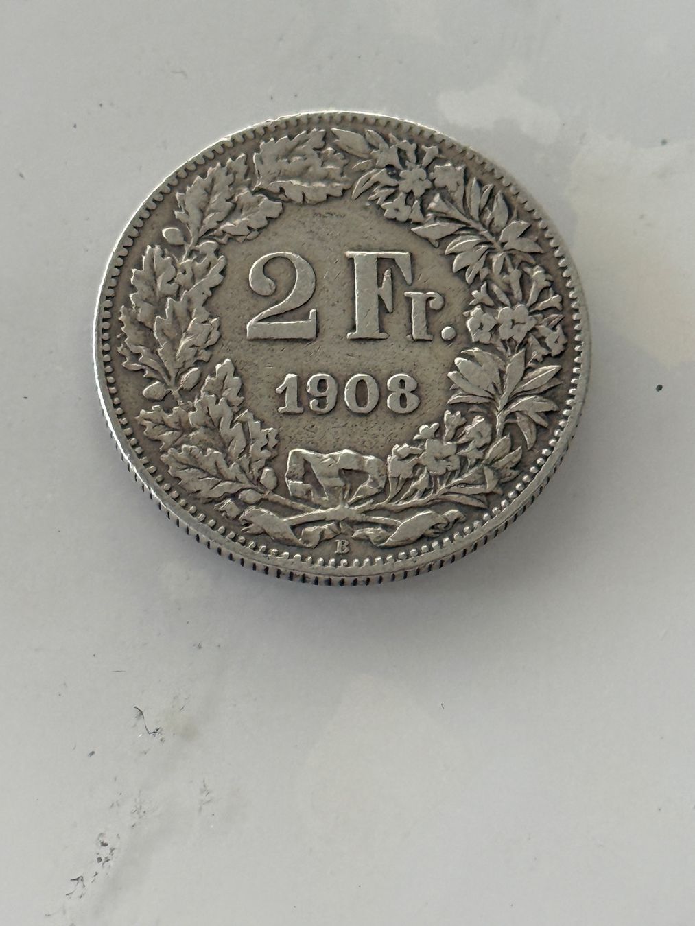 Alle Münzen: 2 Franken 1908  sehr Rar – Gebraucht aus Wallisellen von SWISS_SILVER1 1