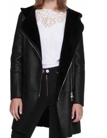 Sandro Shearling Coat