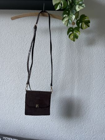 🐊Petit sac à main/taille brun 🐊