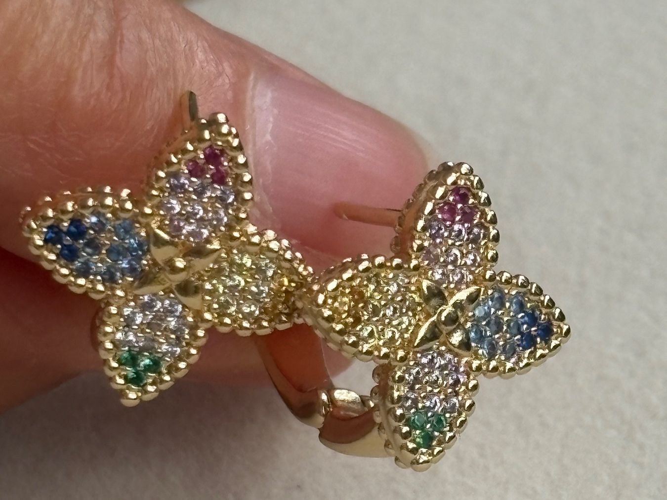 Orecchini pendenti & Orecchini a lobo: Luxus Elegante Ohrstecker Ohrschmuck Multicolore Farbe:Gold – Nuovo (secondo la descrizione) da Biel-Bienne venduto da Roserosse13 4