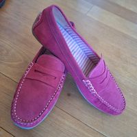 Damen Mokassins Grösse 5 G pink Wildleder
