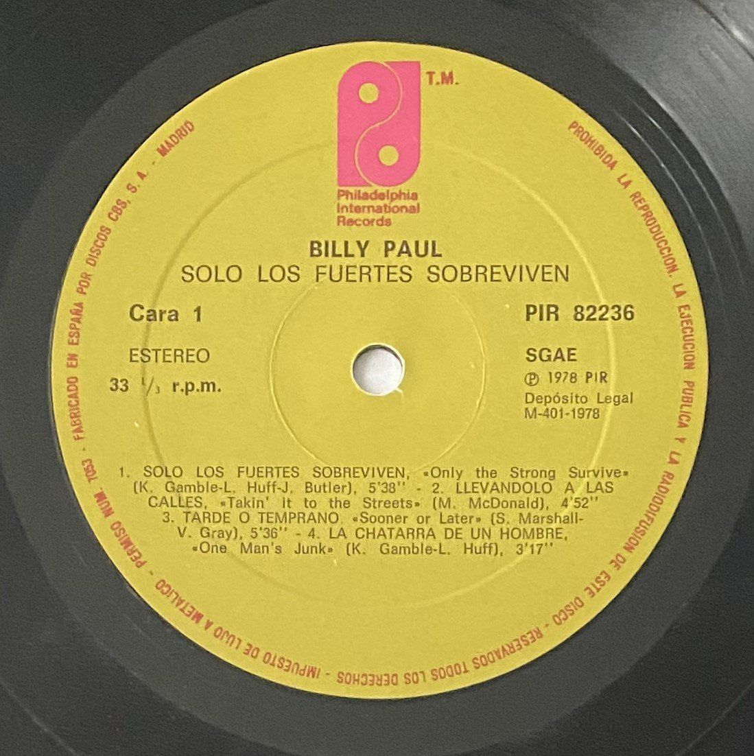 Dischi in vinile: Billy Paul, Only The Strong Survive – Usato da Flums venduto da Empe1 2