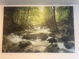 Grosses Wandbild Landschaft Wasserfall Canvas 75 cm x 115cm