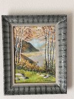 Originales Aquarell „Herbstlandschaft“ von M. Haranger