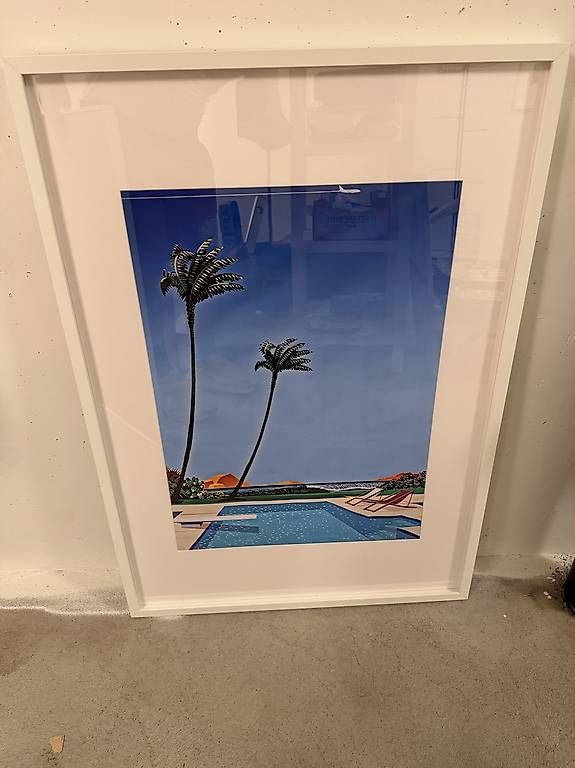 Posters & Illustrations: Bild Pool mit Palme – D'occasion à Liebefeld par zurfp1