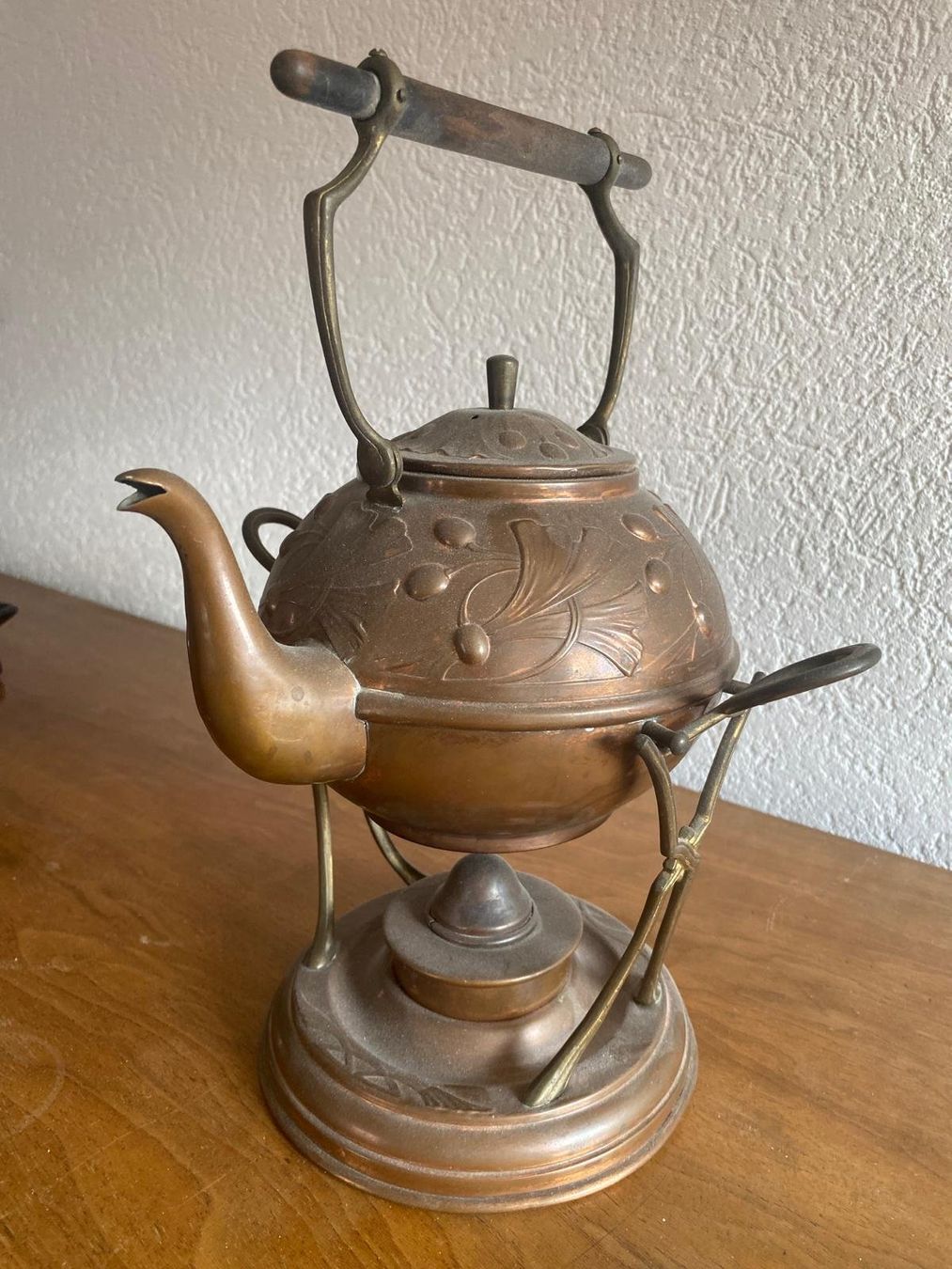 Théières: Kupfer Teekanne mit Rechaud – D'occasion à Wettingen par inf_ch9b 2