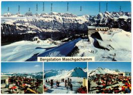 Flumserberg - 4 Bild AK Maschgenkamm