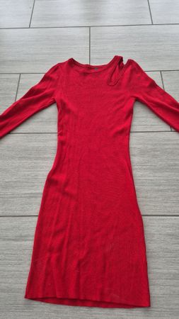 Vestito rosso Chicorée, taglia S, ideale per l'autunno.