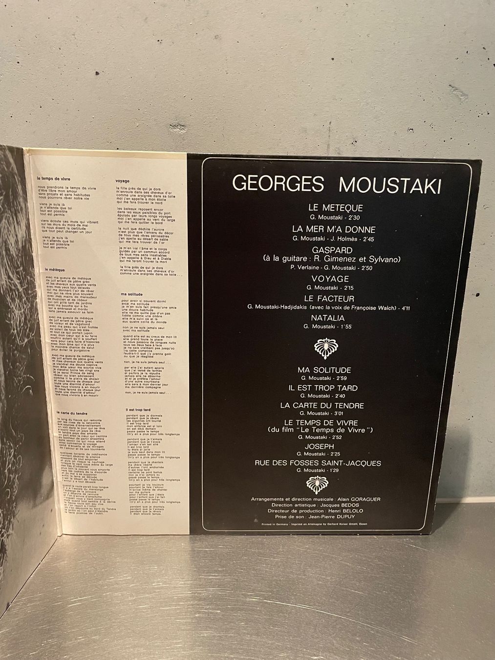 Dischi in vinile: LP Georges Moustaki, 1969 – Usato da Sutz venduto da fx05 3