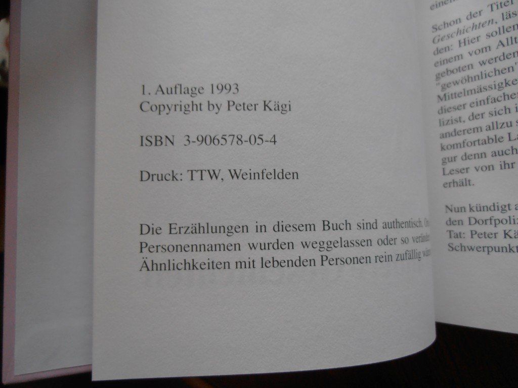 Libri: Peter Kägi - Der Dorfpolizist – Usato da Zürich venduto da rudirentier 1