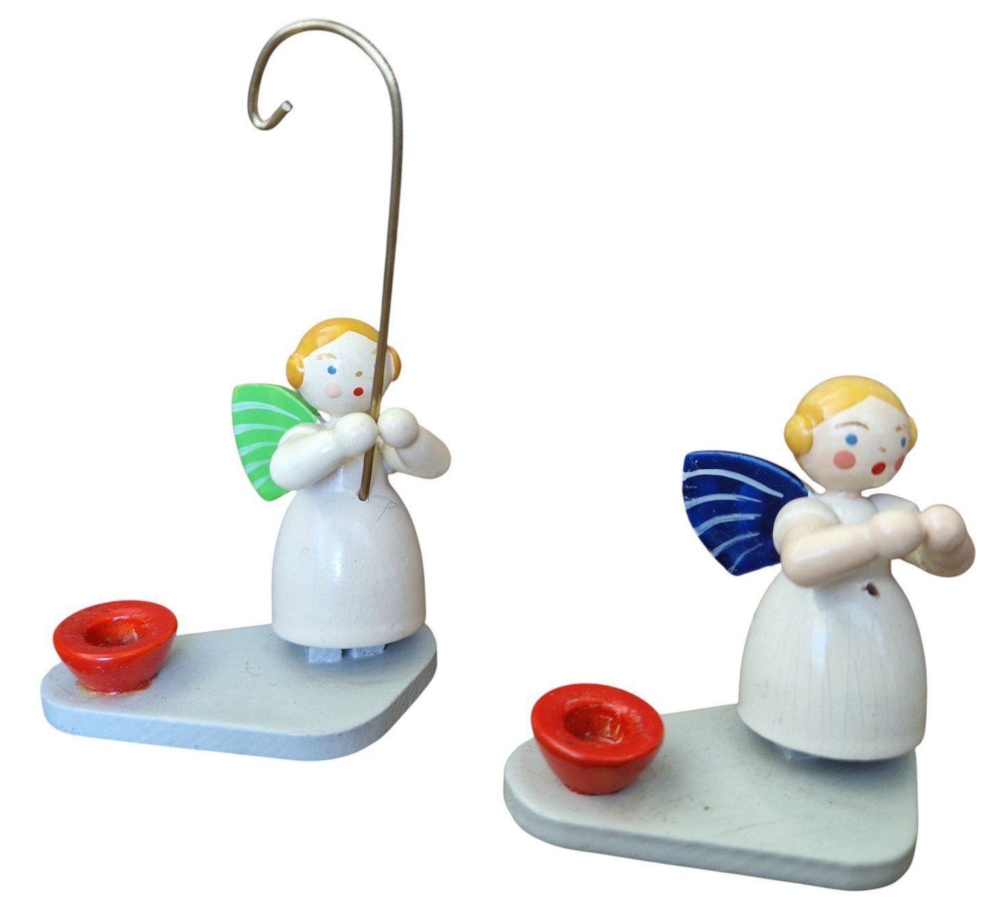 Statuette: Erzgebirge Kerzenhalter Engel – Usato da Mörschwil venduto da lindaswunderkiste 5
