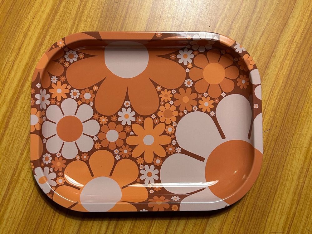 Tablar Service Tableau Blumen 60er Flower Power (Neu (gemäss ...