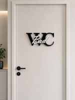 WC Türschild | Modernes Toilettenschild | Baddeko