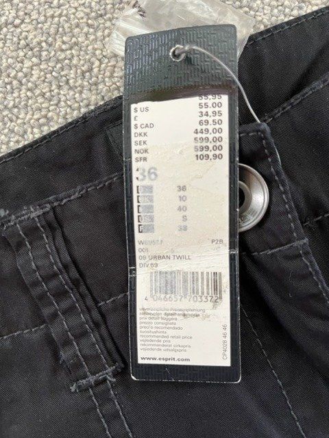 Esprit Pantaloni: ESPRIT 3/4 Hose Gr 36. Fabrikneu – Nuovo e nell'imballaggio originale da Kleindöttingen venduto da nev_tn7c 2