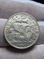 Portugal 5 Escudos 1943 “Caravela” Silber