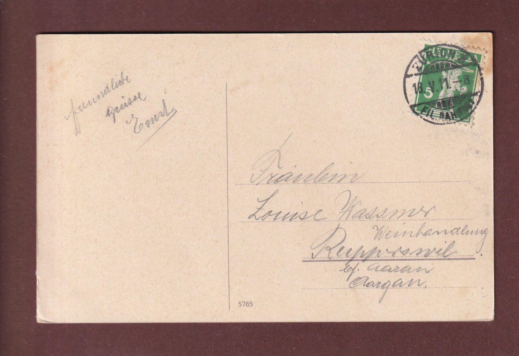 Ansichtskarten: ZÜRICH - Bauschänzli - 1911 – Gebraucht aus Pully von nicecards-shop 1