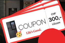1x CHF 300.– Gutschein für einen LG InstaView™ Kühlschrank!