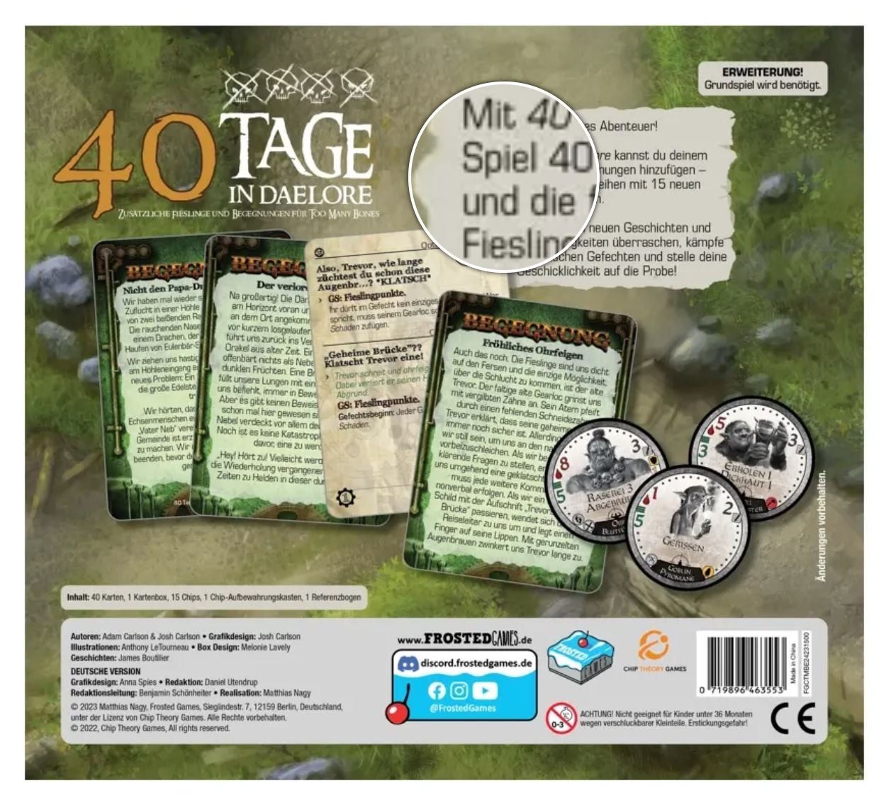 Spiele: Too Many Bones + Erweiterung 40 Tage – Gebraucht aus zürich von Marc70 5