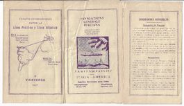 Navigazione generale Italiana - Fahrplan Amerika um 1930