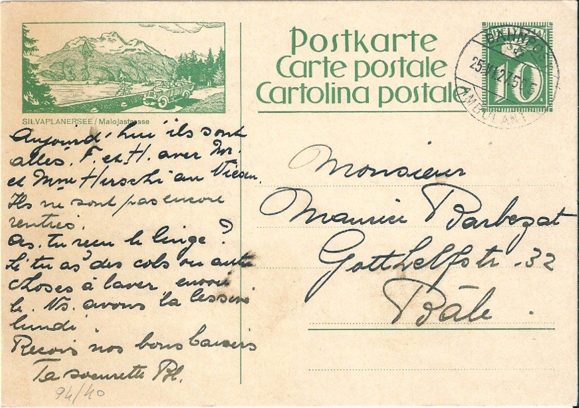 Tutti i francobolli: Carte postale  [SILVAPLANA] – Usato da Belmont-Lausanne venduto da ZarRomanoff