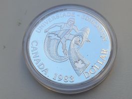 🇨🇦 Kanada $1 1983 Universiade Proof – 0,375 oz Silber