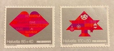 Alle Briefmarken: Pro Juventute SBK J424Aa - J425Aa posfrisch** – Neu (gemäss Beschreibung) aus Quartino von Gutri44