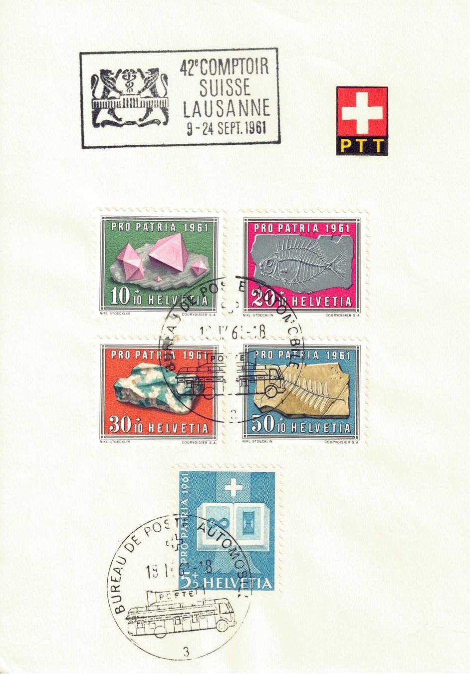 Tutti i francobolli: Pro Patria Satz 1961 – Usato da Olten venduto da Pjotr8