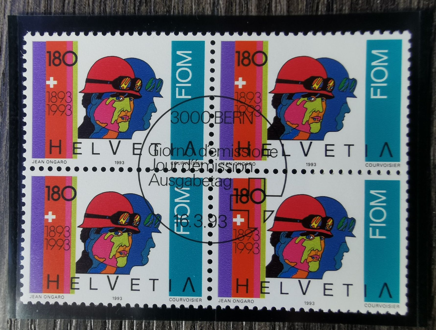 Tutti i francobolli: TR103 Bloc Timbre Suisse 1993 – Usato da Cousset venduto da Patrick_Collections