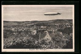 AK Meiningen, Zeppelin über dem Ort