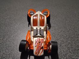 Spielzeugauto Rennwagen weiss/orange 2